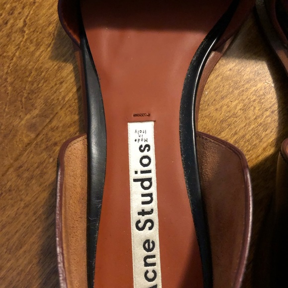 ACNE STUDIOS Leather D'Orsay Flats Size 39 EUC - Picture 7 of 16